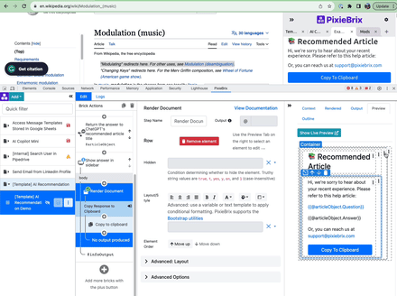 Customize AI Knowledge Base Recommender Mod Template